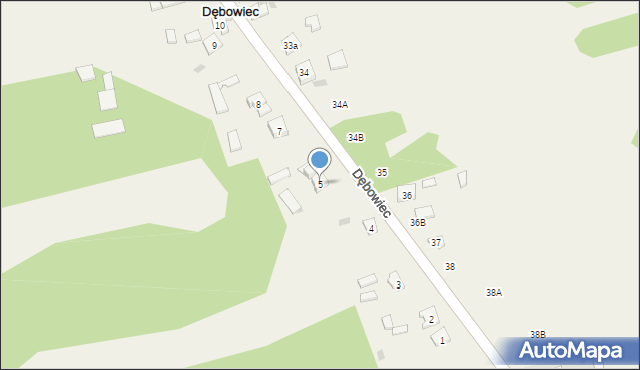 Dębowiec, Dębowiec, 5, mapa Dębowiec