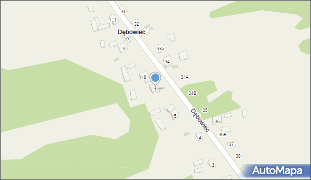 Dębowiec, Dębowiec, 7, mapa Dębowiec