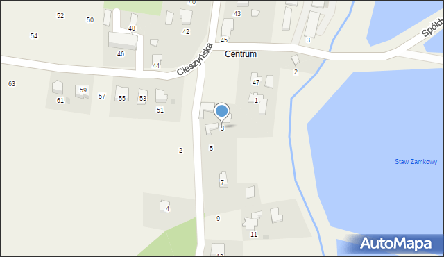 Dębowiec, Dębowa, 3, mapa Dębowiec