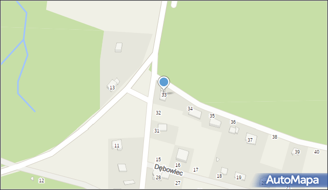 Dębowiec, Dębowiec, 33, mapa Dębowiec