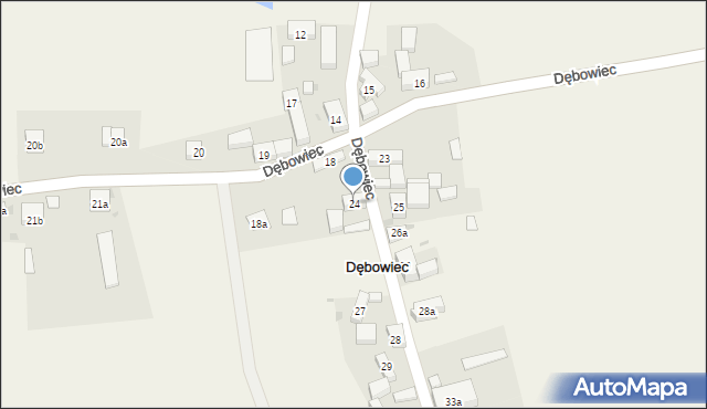 Dębowiec, Dębowiec, 24, mapa Dębowiec