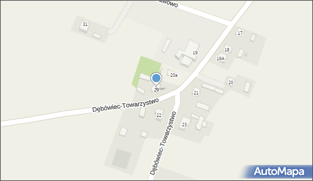 Dębówiec, Dębówiec, 29, mapa Dębówiec
