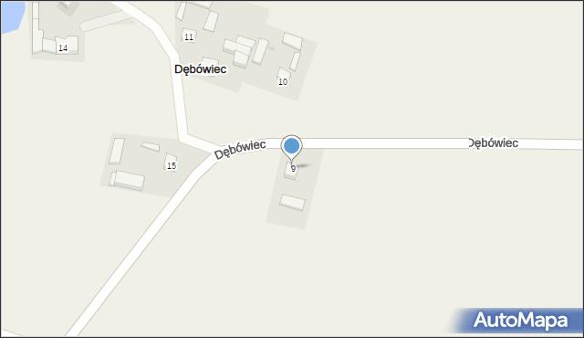 Dębówiec, Dębówiec, 9, mapa Dębówiec