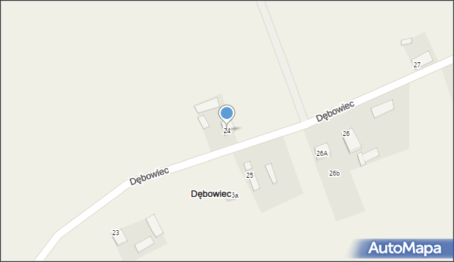 Dębowiec, Dębowiec, 24, mapa Dębowiec