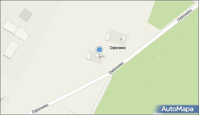 Dębowiec, Dębowiec, 19, mapa Dębowiec