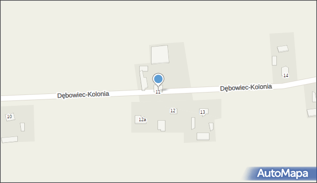 Dębowiec-Kolonia, Dębowiec-Kolonia, 11, mapa Dębowiec-Kolonia