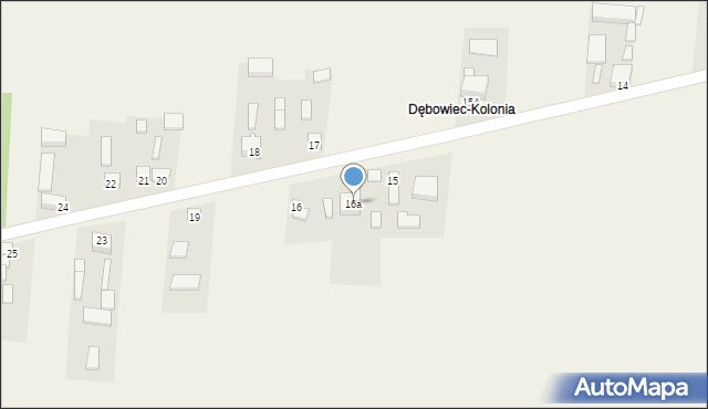 Dębowiec Mały, Dębowiec Mały, 16a, mapa Dębowiec Mały