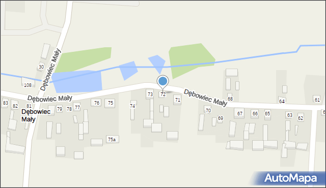 Dębowiec Mały, Dębowiec Mały, 72, mapa Dębowiec Mały