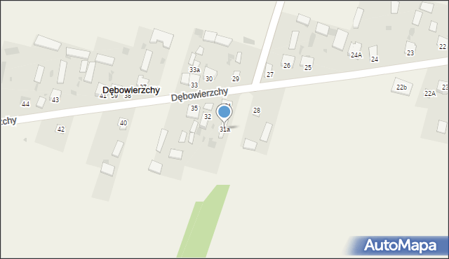 Dębowierzchy, Dębowierzchy, 31a, mapa Dębowierzchy