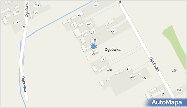 Dębówka, Dębówka, 20, mapa Dębówka