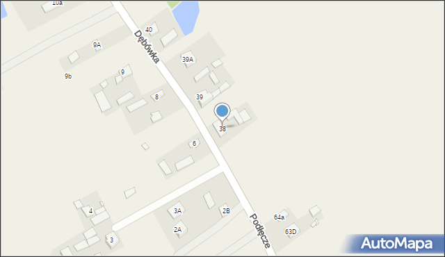 Dębówka, Dębówka, 38, mapa Dębówka