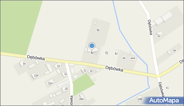 Dębówka, Dębówka, 54, mapa Dębówka