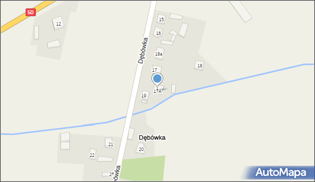 Dębówka, Dębówka, 17A, mapa Dębówka