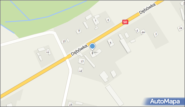 Dębówka, Dębówka, 9, mapa Dębówka