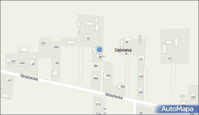 Dębówka, Dębówka, 38, mapa Dębówka