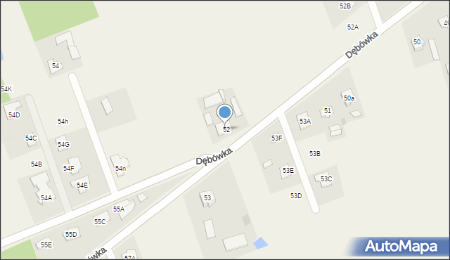 Dębówka, Dębówka, 52, mapa Dębówka