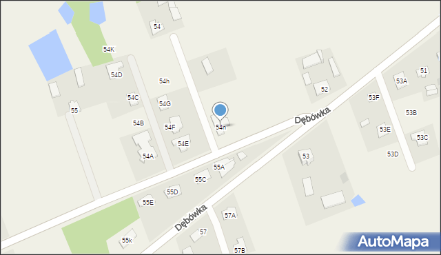 Dębówka, Dębówka, 54n, mapa Dębówka