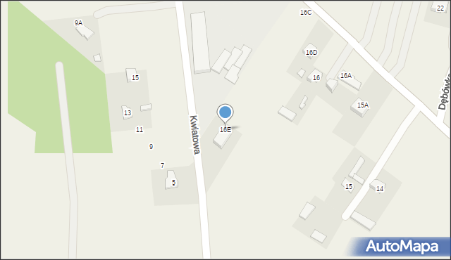Dębówka, Dębówka, 16E, mapa Dębówka