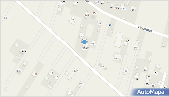 Dębówka, Dębówka, 43A, mapa Dębówka