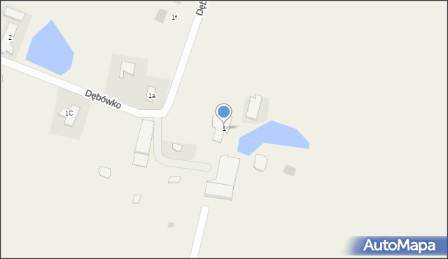 Dębówko, Dębówko, 1, mapa Dębówko