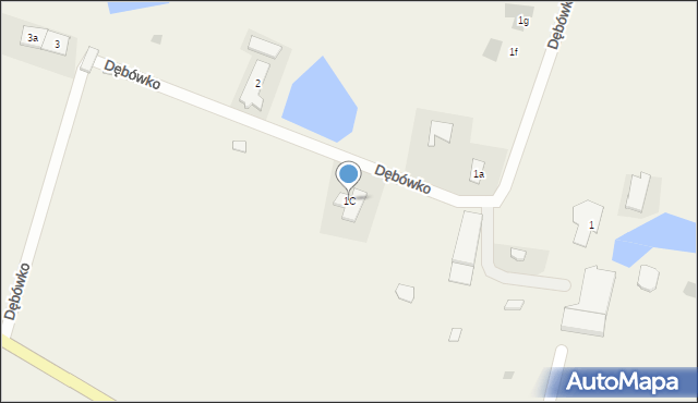 Dębówko, Dębówko, 1C, mapa Dębówko