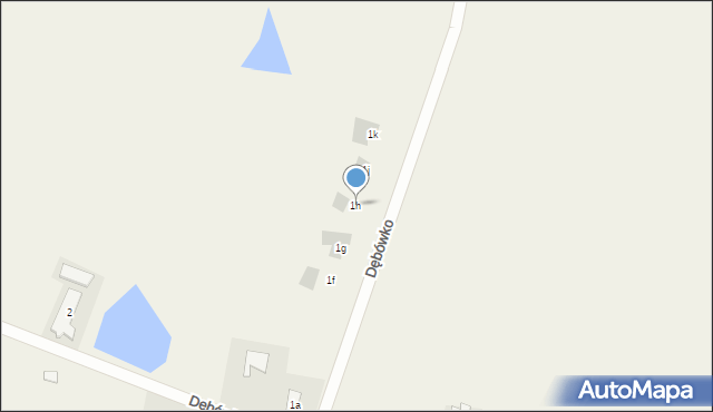 Dębówko, Dębówko, 1h, mapa Dębówko