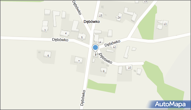 Dębówko, Dębówko, 8, mapa Dębówko