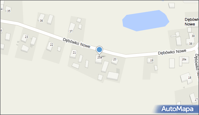 Dębówko Nowe, Dębówko Nowe, 20a, mapa Dębówko Nowe