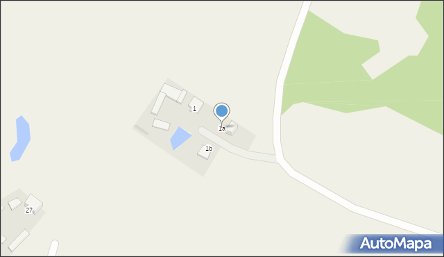 Dębowo, Dębowo, 1a, mapa Dębowo