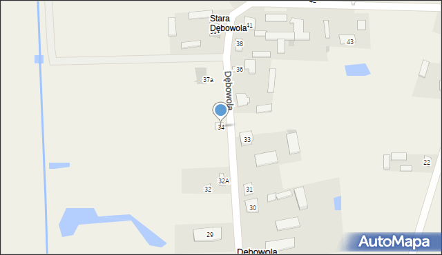 Dębowola, Dębowola, 34, mapa Dębowola