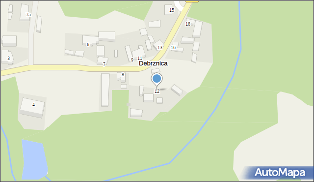 Debrznica, Debrznica, 12, mapa Debrznica