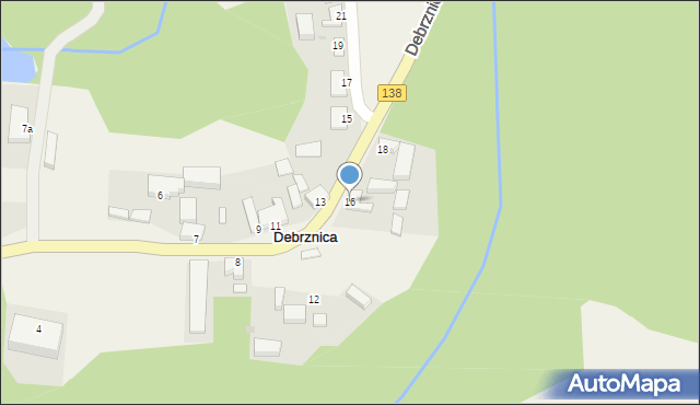 Debrznica, Debrznica, 16, mapa Debrznica