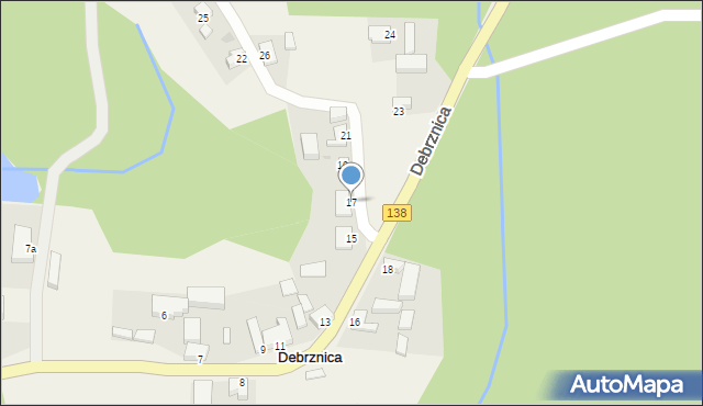 Debrznica, Debrznica, 17, mapa Debrznica