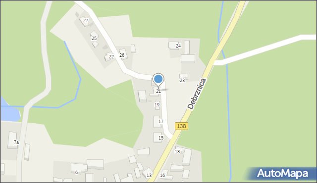 Debrznica, Debrznica, 21, mapa Debrznica