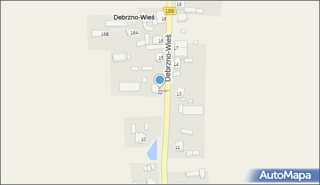 Debrzno-Wieś, Debrzno-Wieś, 12, mapa Debrzno-Wieś