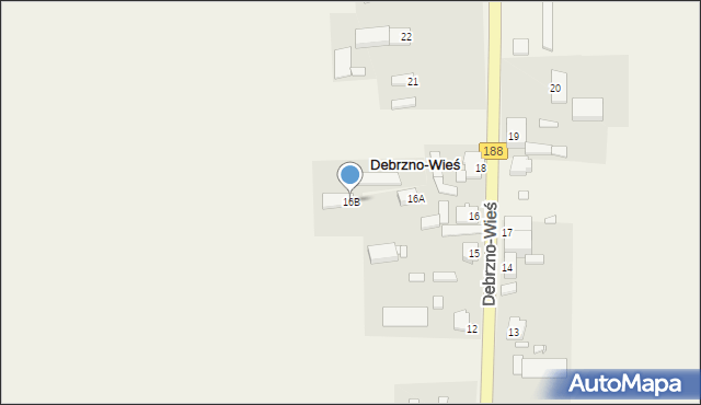 Debrzno-Wieś, Debrzno-Wieś, 16B, mapa Debrzno-Wieś