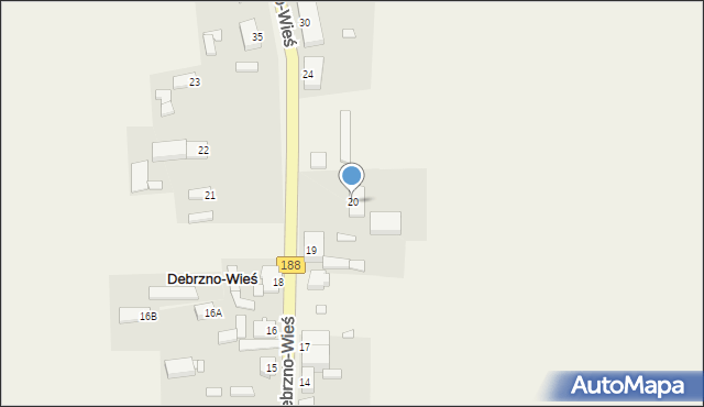 Debrzno-Wieś, Debrzno-Wieś, 20, mapa Debrzno-Wieś