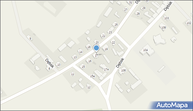 Dębsk, Dębsk, 17, mapa Dębsk