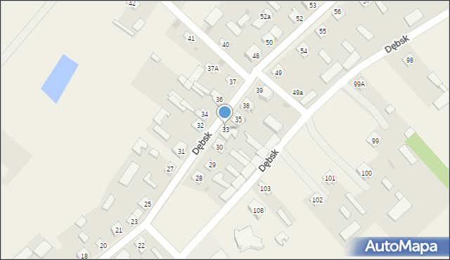 Dębsk, Dębsk, 33, mapa Dębsk