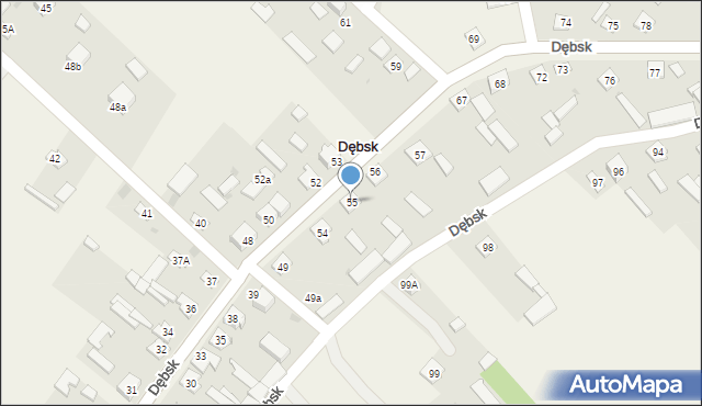 Dębsk, Dębsk, 55, mapa Dębsk