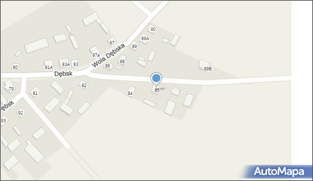 Dębsk, Dębsk, 85, mapa Dębsk