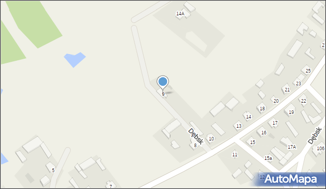 Dębsk, Dębsk, 9, mapa Dębsk