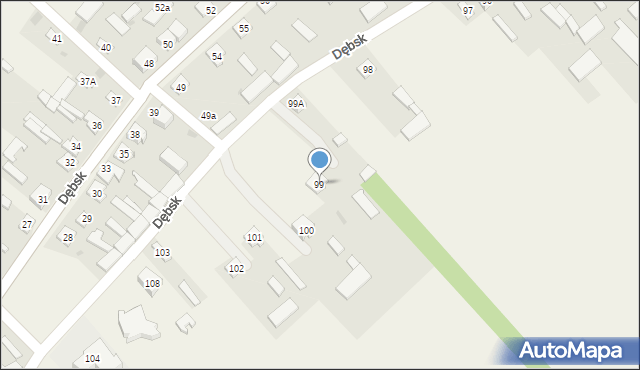 Dębsk, Dębsk, 99, mapa Dębsk