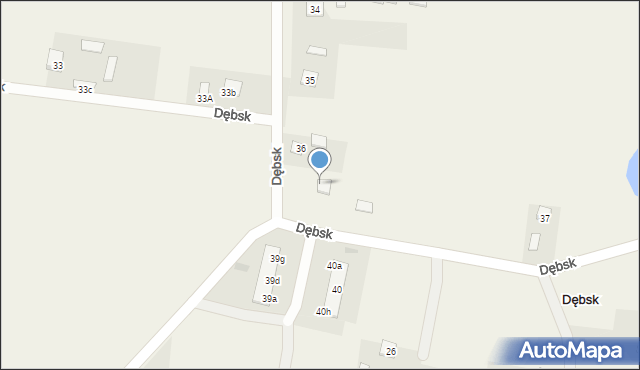 Dębsk, Dębsk, 36a, mapa Dębsk