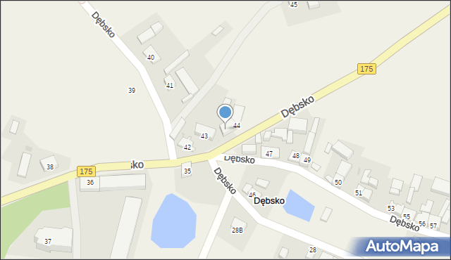 Dębsko, Dębsko, 44a, mapa Dębsko