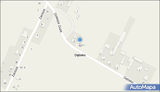 Dębsko, Dębsko, 5A, mapa Dębsko