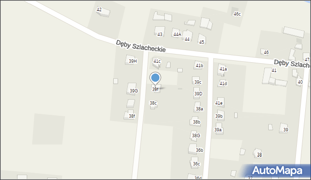 Dęby Szlacheckie, Dęby Szlacheckie, 39f, mapa Dęby Szlacheckie