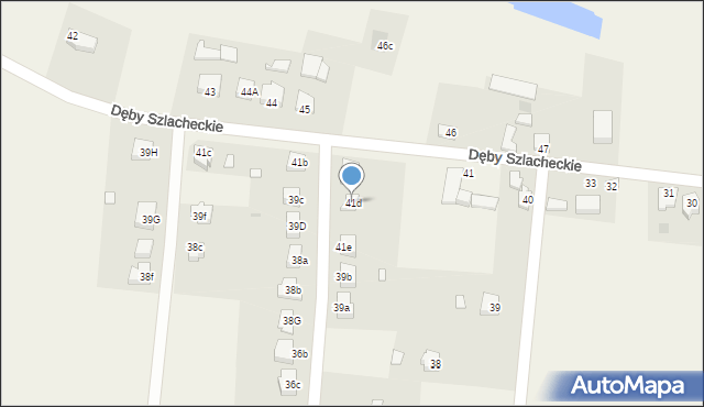 Dęby Szlacheckie, Dęby Szlacheckie, 41d, mapa Dęby Szlacheckie