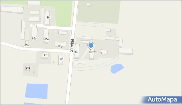 Dęby Szlacheckie, Dęby Szlacheckie, 86i, mapa Dęby Szlacheckie
