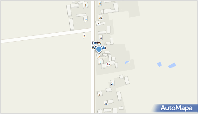 Dęby Wolskie, Dęby Wolskie, 2, mapa Dęby Wolskie